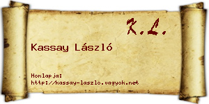 Kassay László névjegykártya