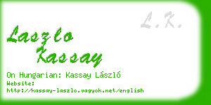 laszlo kassay business card